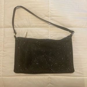 small black sparkling purse
